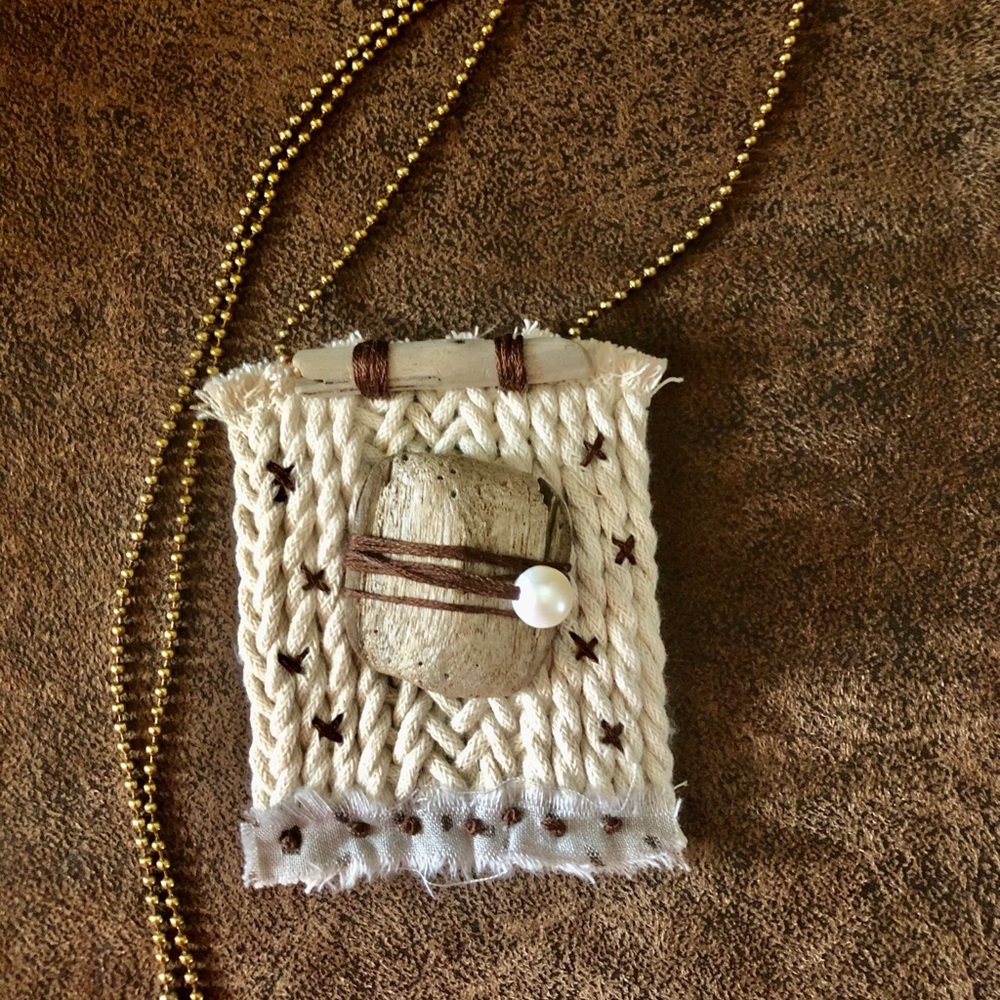 Handmade recycled Necklace hippie bohemian